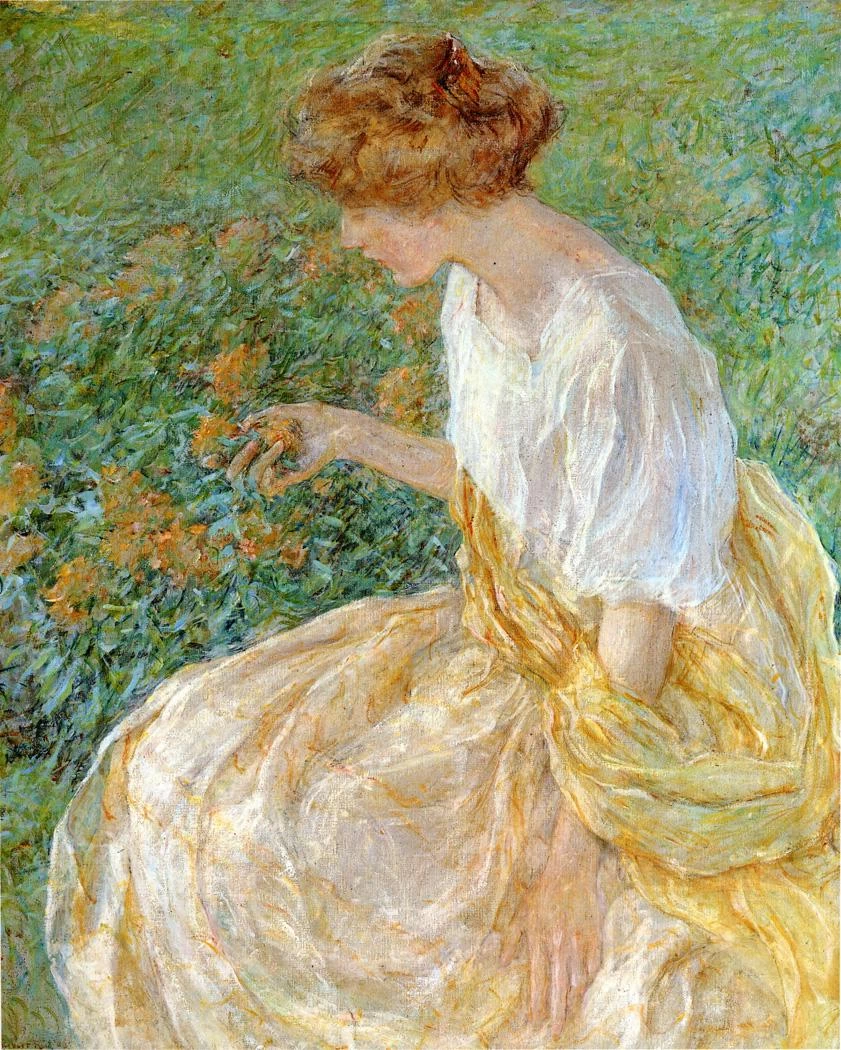 Il fiore giallo, o la moglie dell'artista in giardino, 1908